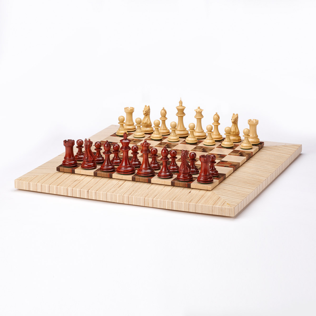 Cherry and Maple Chess Board 